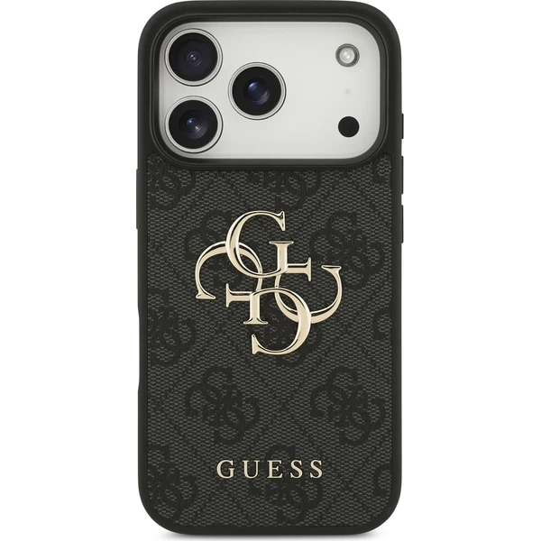 Guess PU 4G Metal Logo Zadný kryt pre iPhone 18 Pro Grey - Puzdra - Obrázok 06d32f71e98343d7869feaf63f13f50f
