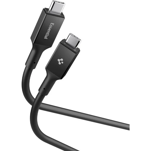 Spigen Essential USB-C/USB-C napájací kábel 100W 2m čierny - Káble a redukcie - Hlavný obrázok