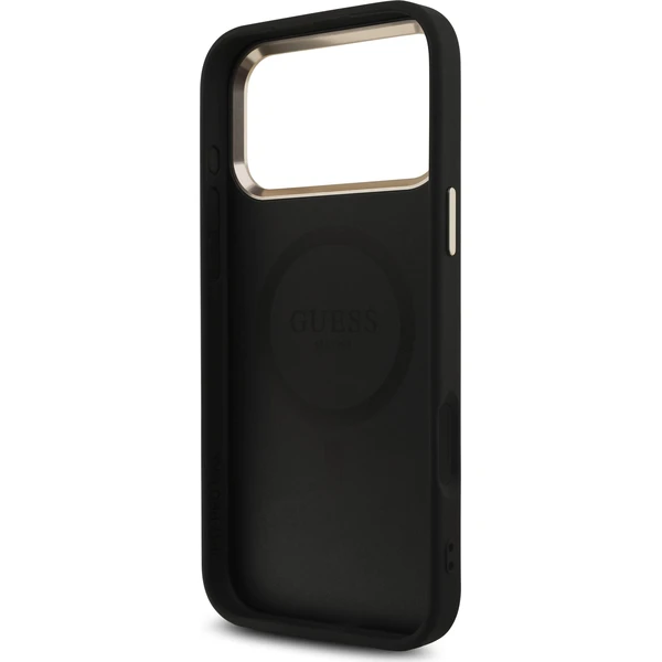 Guess PU Leather 4G Strass Triangle Logo Gold Frame MagSafe Zadný kryt pre iPhone 18 Pro Max Black - Puzdra - Obrázok 06db2ce902464c74b53df4f15079606c