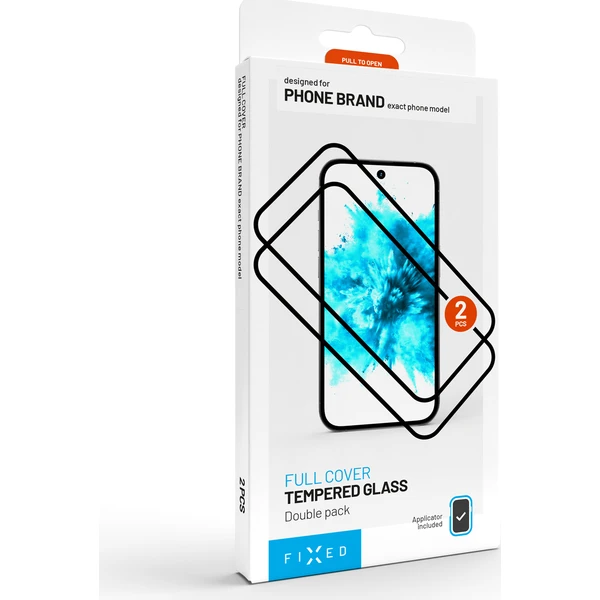 FIXED 2,5D Full-Cover ochranné sklo s aplikátorom Xiaomi Redmi A7 Pro 4G, 2 ks, čierne - Ochranné fólie a sklo - Obrázok 06df2630f63d4355bbaf7c8bc7637291