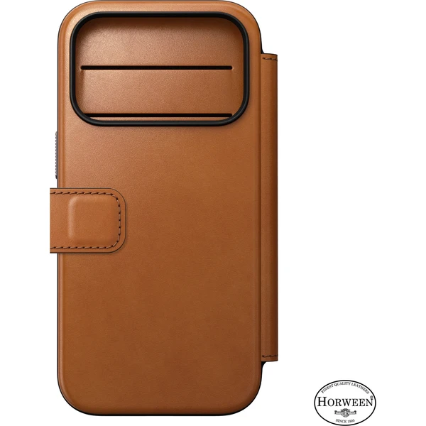 Nomad Modern Leather Folio (Horween) MagSafe kožené puzdro iPhone 18 Pro Saddle - Puzdra - Obrázok 06ef97b586f34d4e9c333fa9e943d32f