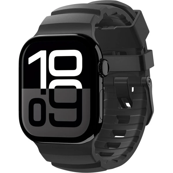 Spigen Silikónový remienok Apple Watch 49/46/45/44mm čierny - Remienky - Hlavný obrázok