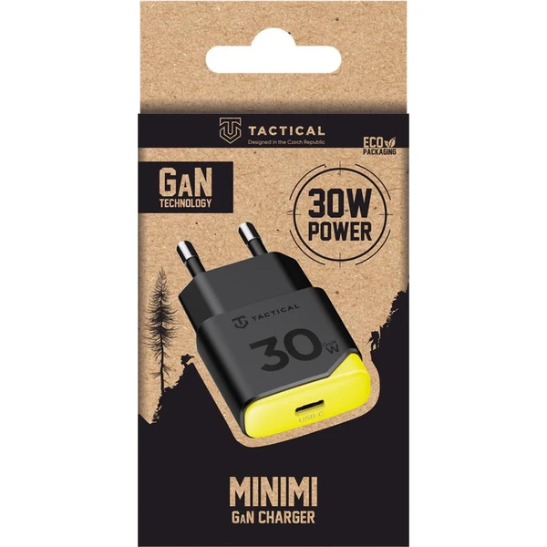Taktický Minimi GaN 30W nabíjací adaptér (1xUSB-C) čierny - Nabíjačky - Obrázok 07171bc3fcb541e7b58b425421f71005