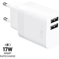 FIXED nabíjačka s 2x USB-A, 17W, biela - Nabíjačky