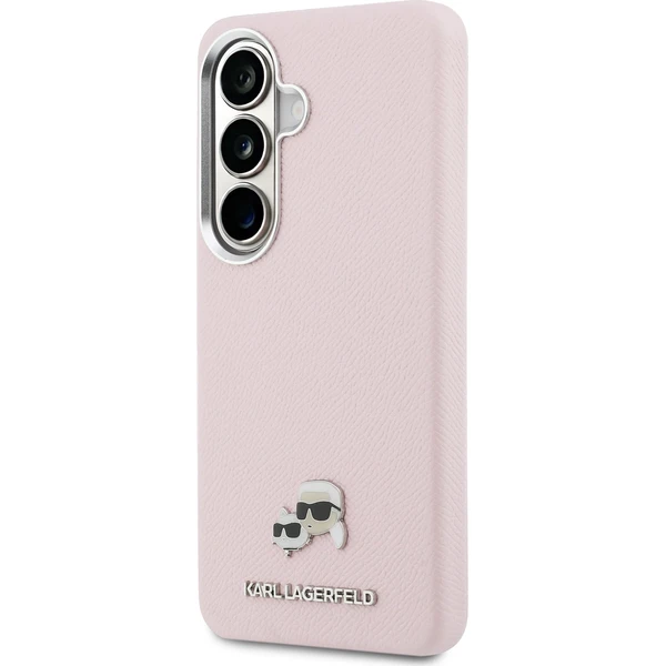 Karl Lagerfeld tvarovaná PU koža K&CH Heads magnetický kryt Samsung Galaxy S26 ružový - Puzdra - Obrázok 076c8fac29d240239c591e17dea27d92