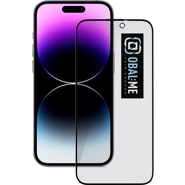 OBAL:ME Privacy 5D tvrdené sklo Apple iPhone 14 Pre čierne - Ochranné fólie a sklo - Hlavný obrázok