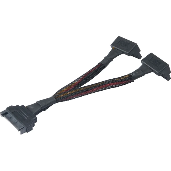 Akasa SATA napájacia rozdvojka Sata(M) na 2xSata(F) 15 cm - Káble a redukcie - Obrázok 07BJ000K01