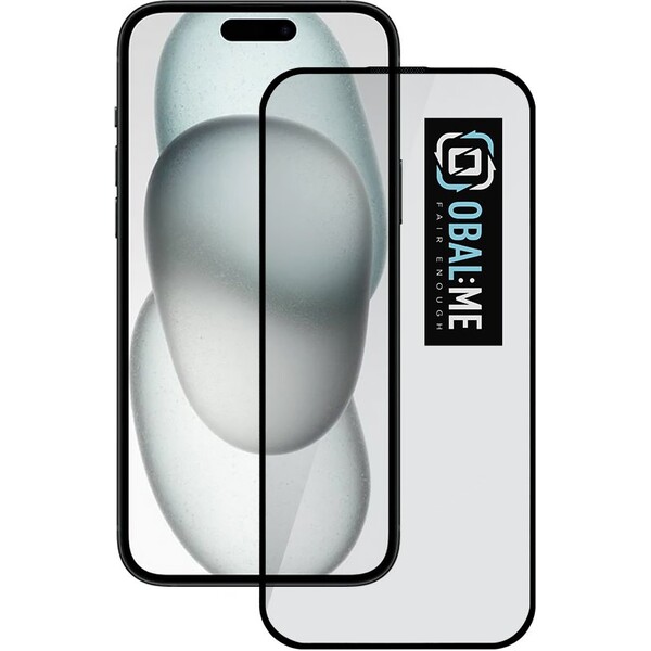 E-shop Obal:Me 5D Tvrdené sklo Apple iPhone 15/16 čierne