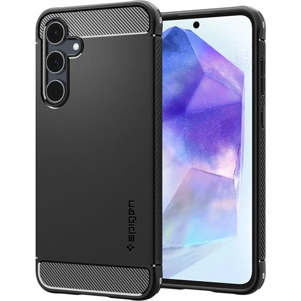Spigen Rugged Armor kryt Samsung Galaxy A55 matne čierny - Puzdra - Hlavný obrázok