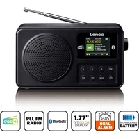 Lenco PDR-033 rádio DAB+/FM s Bluetooth čiernej - Reproduktory