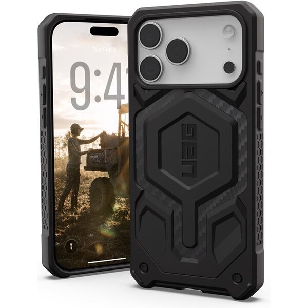 UAG Monarch Pro MagSafe Carbon Fiber kryt iPhone 17 Pro Max čierny
