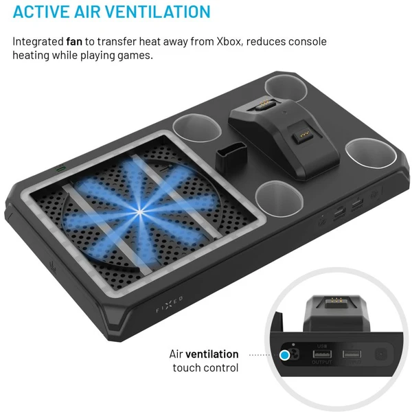 FIXED nabíjacia stanica pre Xbox Series X/S s odvetrávaním, čierna - Nabíjačky - Obrázok 07e4130ad2a549a784b6a1674163a55c