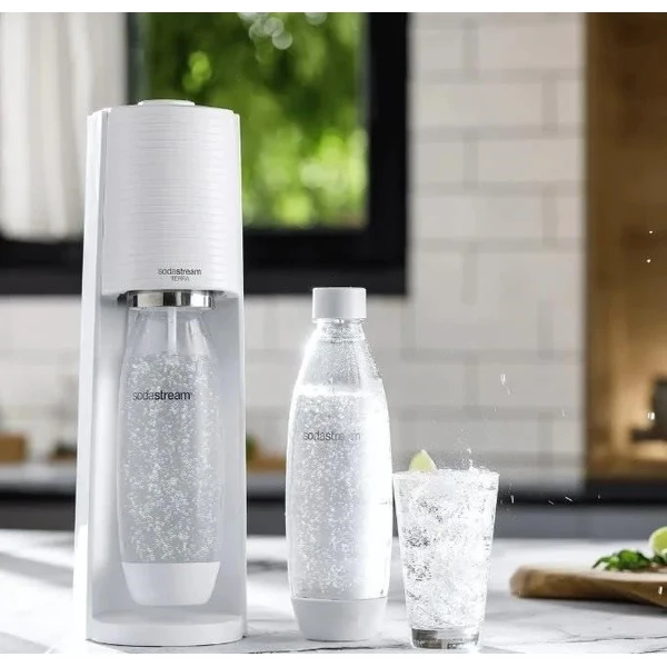 SodaStream Terra White výrobník sódy, mechanický, 1l fľaša SodaStream Fuse, bombička s CO2, biely - Výrobníky sódy - Obrázok 07e6399722a247fd896f782b9cc63ebb