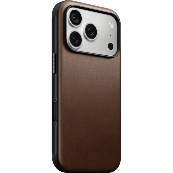 Nomad Modern Leather MagSafe kožený kryt iPhone 17 Pro/18 Pro Brown - Puzdra - Hlavný obrázok