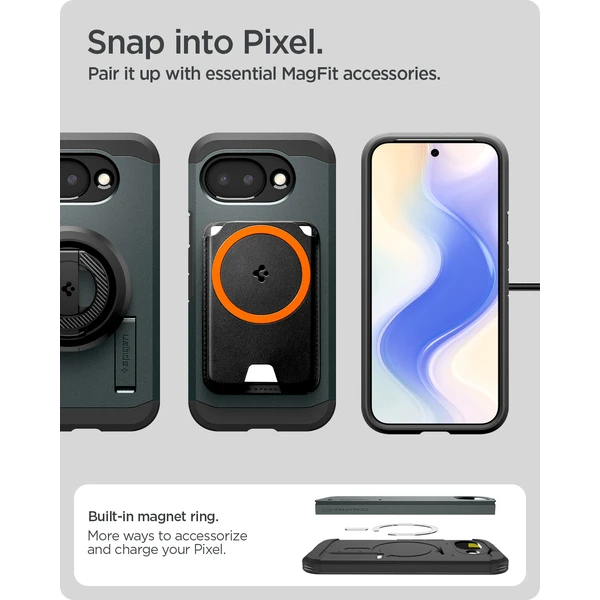 Spigen Tough Armor MagSafe kryt Google Pixel 10a abyss green - Puzdra - Obrázok 0830b346ca5c4b0390fa9a6c140ce939
