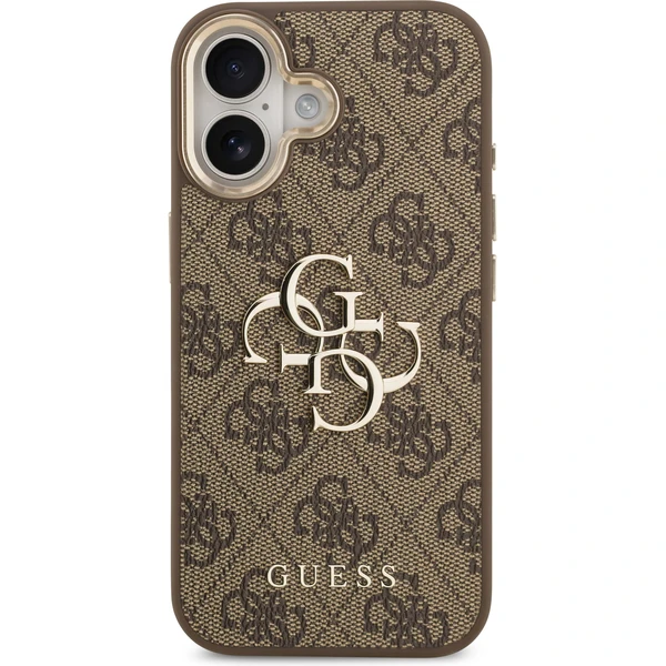 Guess PU Leather 4G Metal Logo Gold Frame MagSafe kryt iPhone 17 hnedý - Puzdra - Obrázok 084487c3c7f14320aa2a62d5c8b554f8