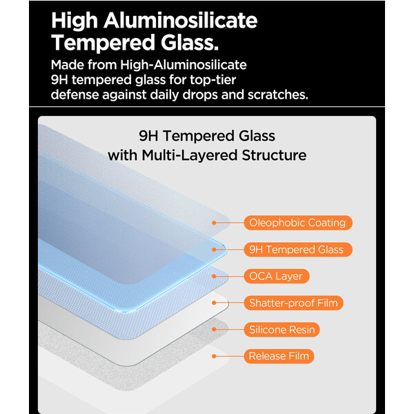 Sklo Spigen Glass tR AlignMaster S pre iPhone 17 Pro Max (3 ks) - Ochranné fólie a sklo - Obrázok 08469146a7204d11902e24d378b56614