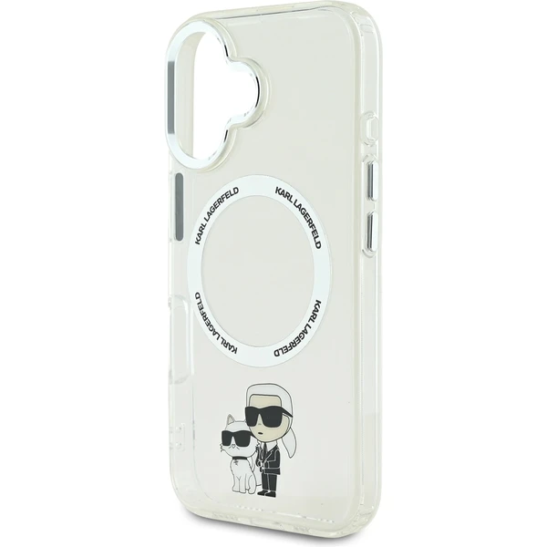 Karl Lagerfeld IML Karl and Choupette MagSafe kryt pre iPhone 16 číry - Puzdra - Obrázok 086288c600534a11a117cb6999bf81a4