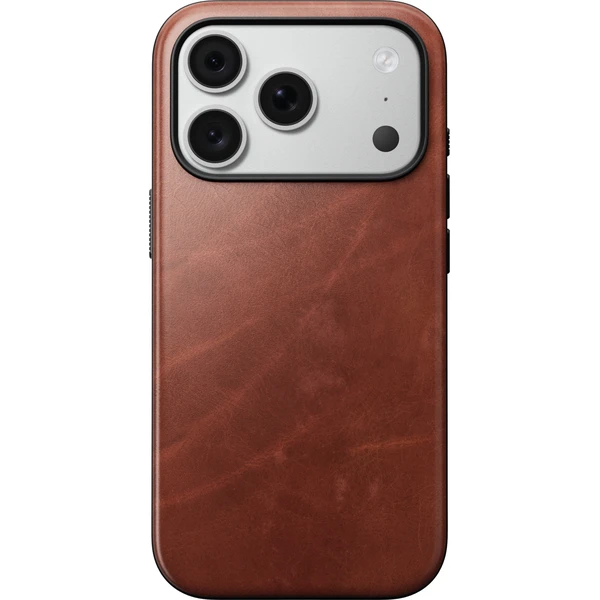 Nomad Modern Leather (Horween) MagSafe kožený kryt iPhone 17 Pro/18 Pro Olde Dublin - Puzdra - Obrázok 0862b9041f63464bb76fc3078552ab09