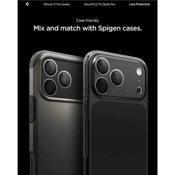Spigen Glass TR EZ Fit Optik Pro skla iPhone 17-14 Pro/17-14 Pro Max gray (2 ks) - Ochranné fólie a sklo - Obrázok 0871429de2f0416f8d9ce479b5d63004