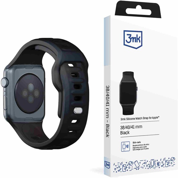 3mk Silicone Watch Strap remienok pre Apple 38/40/41 mm čierny
