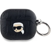 Karl Lagerfeld PU Embossed Karl Head puzdro AirPods 3 čierne - Puzdra