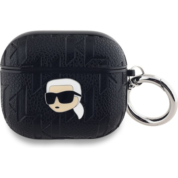 Karl Lagerfeld PU Embossed Karl Head puzdro AirPods 3 čierne