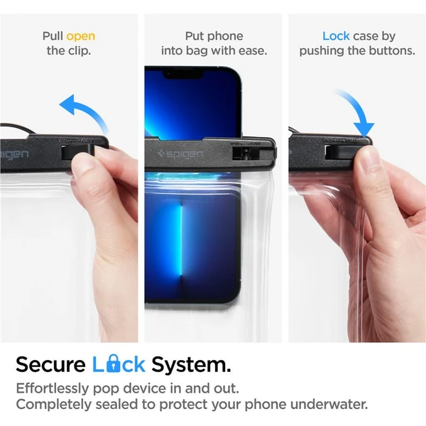 Spigen Aqua Shield Floating vodeodolné púzdro A610 1 Pack číre - Puzdra - Obrázok 08A4000601