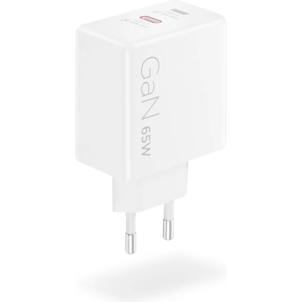 Lenovo Dual USB-C 65W GaN nabíjací adaptér biely - Nabíjačky - Hlavný obrázok