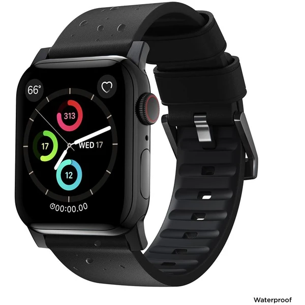 Nomad Active Strap Pre hydrofóbny kožený remienok Apple Watch 49/45/44/42mm čierny/čierny - Remienky - Obrázok 08G1000K01
