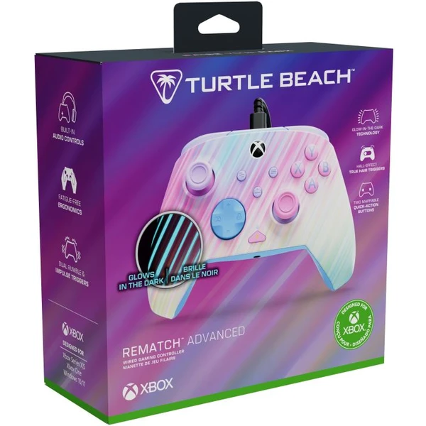 Turtle Beach herný ovládač Rematch Advanced Glow Cotton Candy (XBOX/PC) - Herné ovládače - Obrázok 08QH000K01