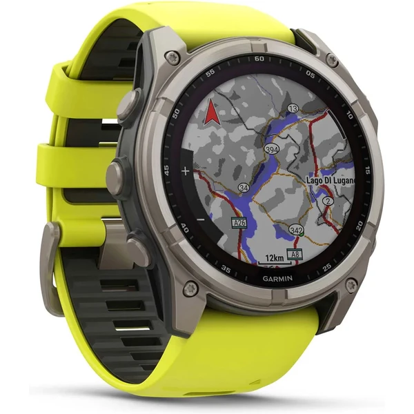 Garmin Fenix 8 Solar 51 mm titán žlté - Inteligentné hodinky - Obrázok 08YE000O01