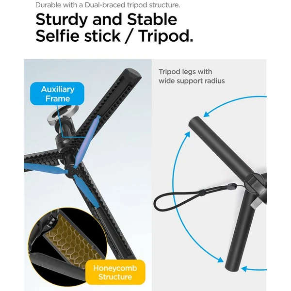 Spigen MagSafe Tripod Selfie Stick (longer version) čierna - Držiaky - Obrázok 08b8ca012af94863b355e2b0c01c1b2f