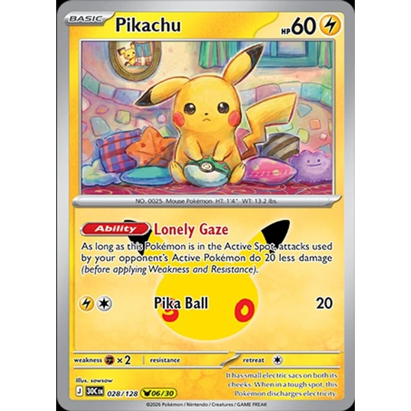 Pikachu (30C 028) - 30th Celebration [Holo] - Kusové karty - Hlavný obrázok