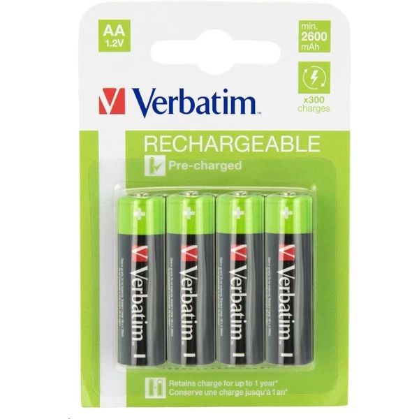 Verbatim AA Premium nabíjacia batéria 2600 mAh (4ks) - Batérie - Hlavný obrázok