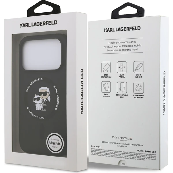 Karl Lagerfeld Liquid Silicone Karl and Choupette MagSafe kryt iPhone 18 Pro Max černý - Puzdra - Obrázok 094bdc87a47a4dd89633e8879a5662f0