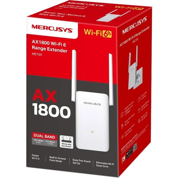 Mercusys ME70X Wi-Fi extender - Wi-Fi extendery - Obrázok 0961000N01