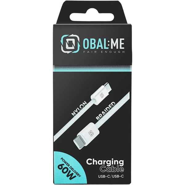 OBAL:ME Super Fast USB-C/USB-C napájací kábel 60W 1m biely - Káble a redukcie - Obrázok 0973b9edef2b4da1978f5aa7e2b5310a