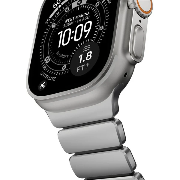 Náramok Nomad Stratos Band FKM pre Apple Watch 45/46/49mm Natural Titanium/Black - Remienky - Obrázok 0977cdad2ee049f0b3182274787398d0