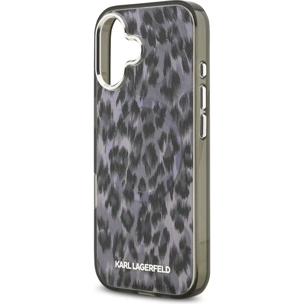 Karl Lagerfeld IML Leopard MagSafe kryt iPhone 17 sivý - Puzdra - Obrázok 099569bc7cac4622af1a1b363878b5ab