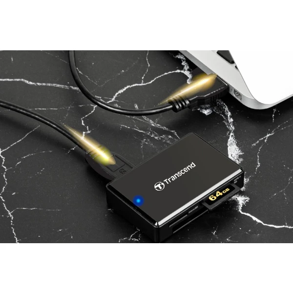 Transcend USB 3.1 čítačka pamäťových kariet čierna - Čítačky pamäťových kariet - Obrázok 09B9500301