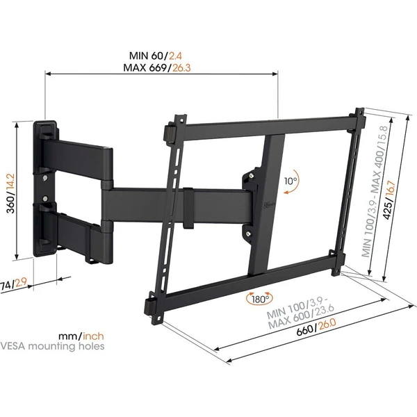Vogel's TV rameno 3 kĺby - Držiaky pre obrazovky - Obrázok 09PF000N01