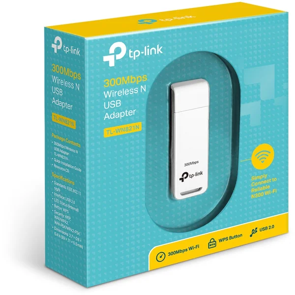 TP-Link TL-WN821N WiFi USB adaptér - Sieťové karty - Obrázok 09QFF00101