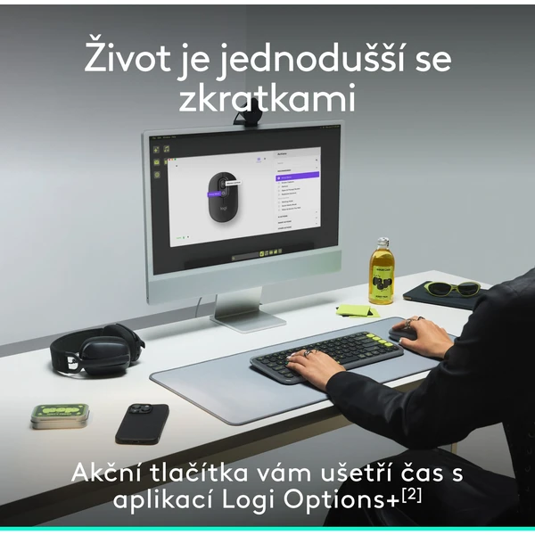 Logitech POP myš grafitová - Myši - Obrázok 09U8000O01