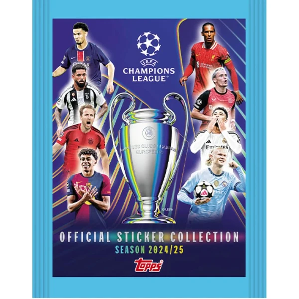 Futbalové samolepky Topps Champions League 2025 balíček (6 samolepiek) - Futbalové karty - Hlavný obrázok
