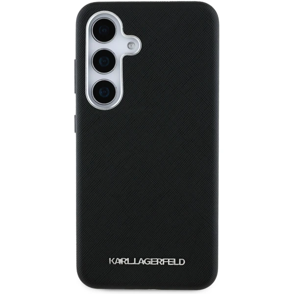 Karl Lagerfeld PU Saffiano Metal Logo a rám kryt Samsung Galaxy S25 čierny - Puzdra - Obrázok 09ae030bfcd445799dbab1b47efdffd1