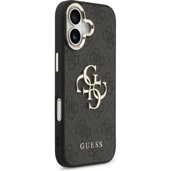 Guess PU Leather 4G Metal Logo Gold Frame MagSafe kryt iPhone 17 čierny - Puzdra - Obrázok 09b1d6bcbe134082abfd87f7163fc57f
