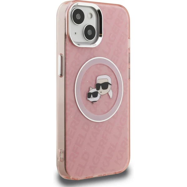 Karl Lagerfeld IML K&CH Heads Repeated Logo MagSafe kryt iPhone 15 ružový - Puzdra - Obrázok 09bffa854b6445c4995ed1cb4999318b