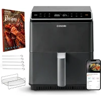 Cosori Dual Blaze 6.4L SMART teplovzdušná fritéza + 5x špíz a gril. rošt, black - Fritézy