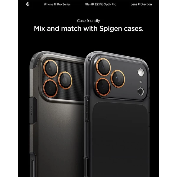 Spigen Glass TR EZ Fit Optik Pro skla iPhone 17-14 Pro/17-14 Pro Max orange (2 ks) - Ochranné fólie a sklo - Obrázok 09f2ba8cb53240fe8343511bb84d9d83